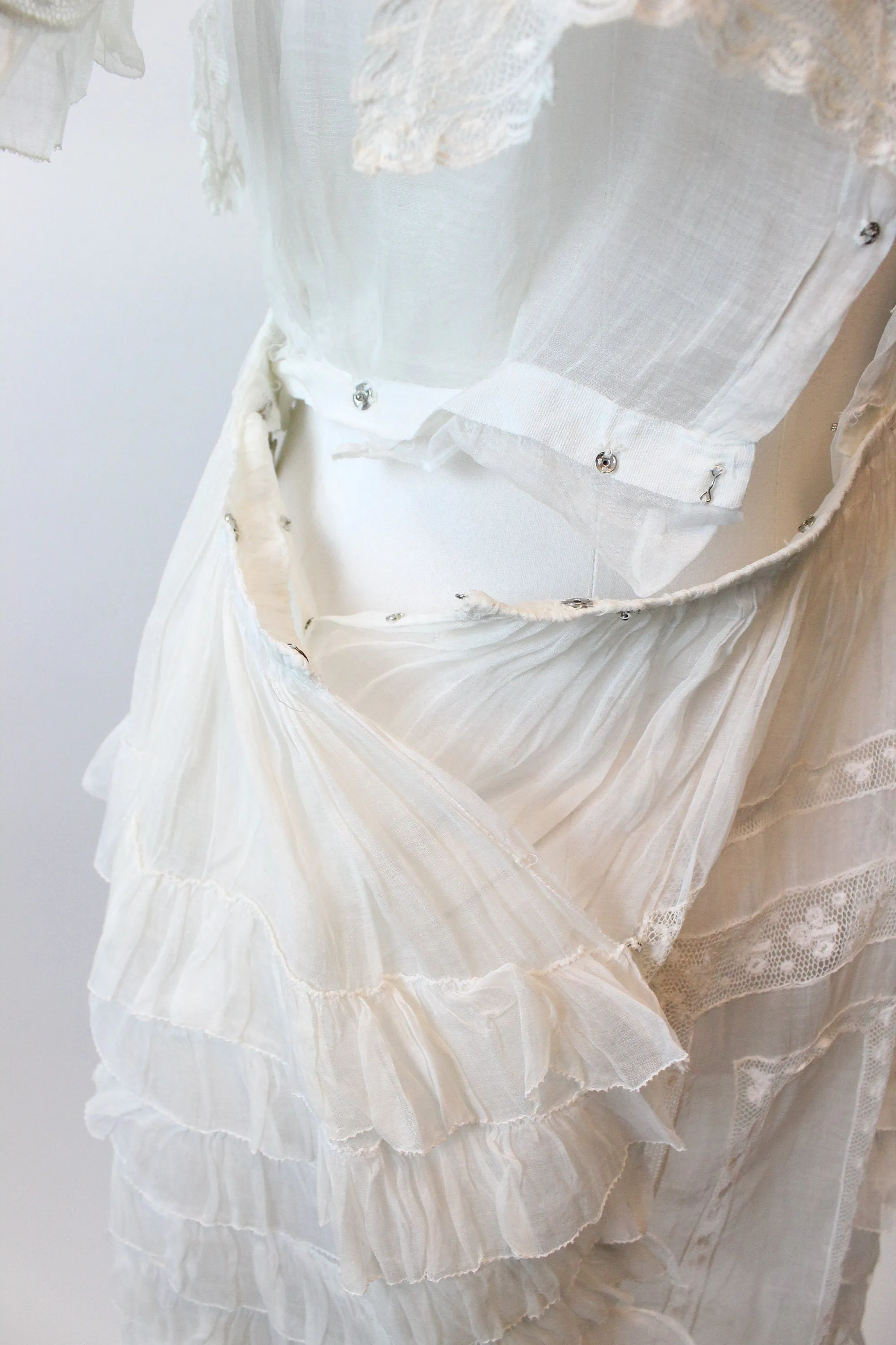 1910s EDWARDIAN COTTON lace dress small | new spring summer