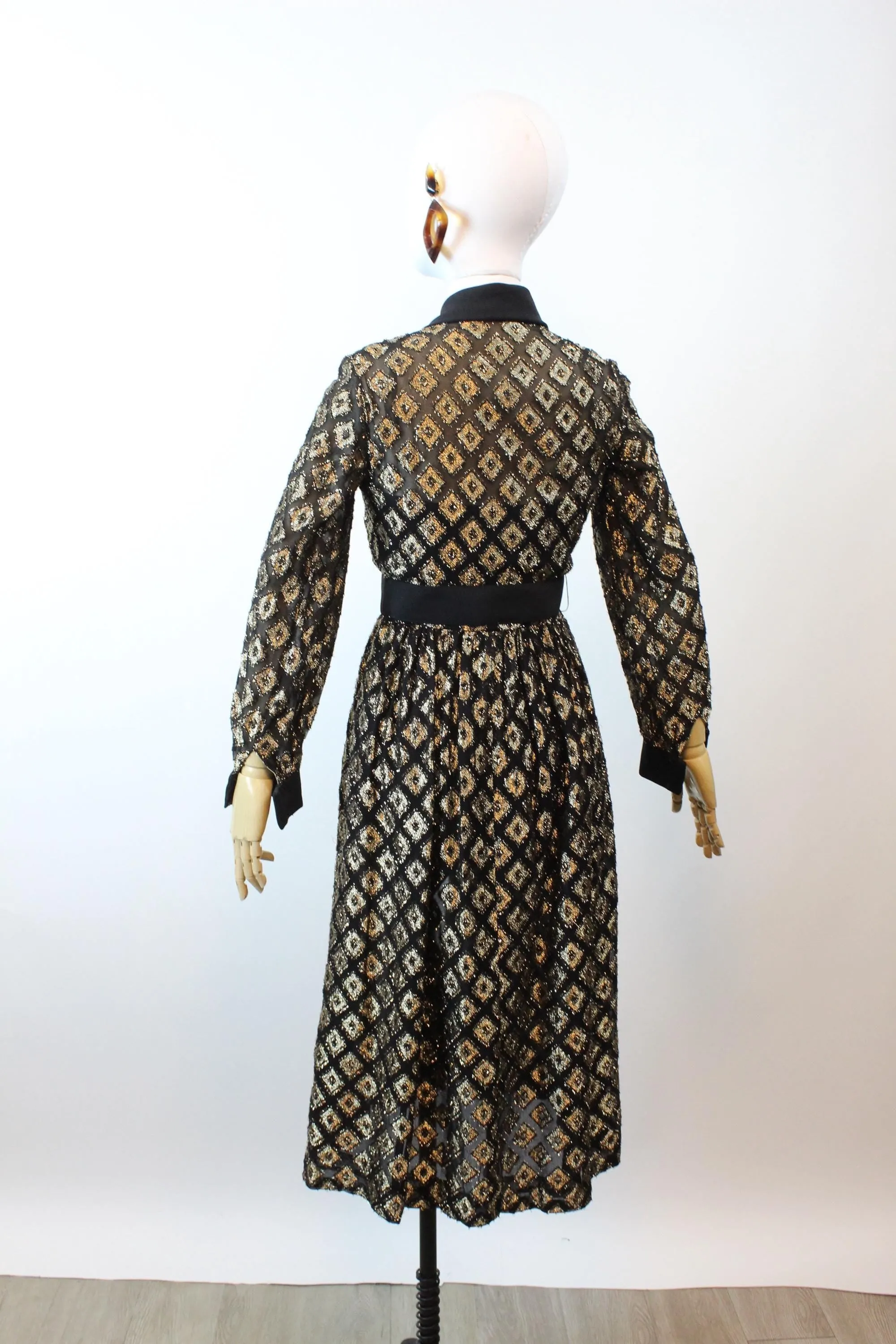 1960s gold metallic ROMPER and OVER SKIRT xxs | new fall winter