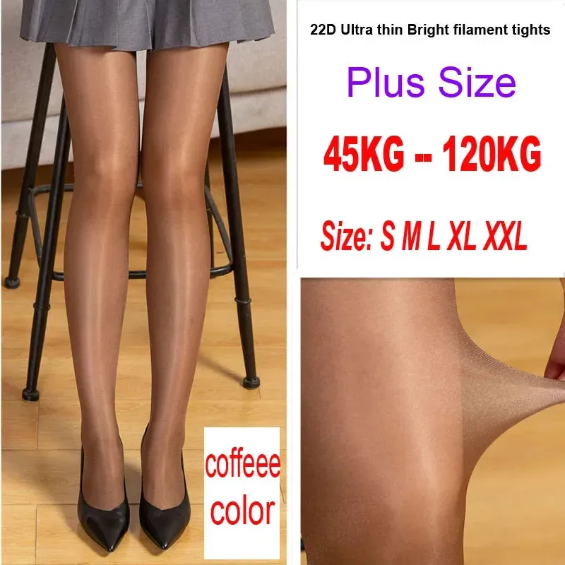 3 pairs Sexy Women Pantyhose Tights Oil Shiny Lingerie Elastic Hot Ultrathin Nylon Bling Stockings Plus Size Lingerie Female