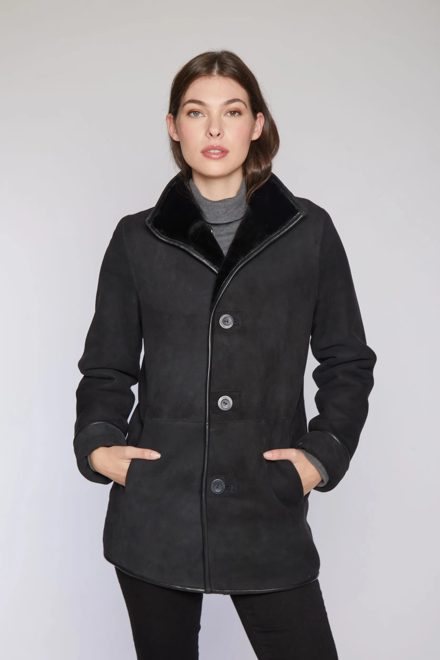 #944 Reversible Merino Shearling Jacket  1 SMALL  $500  sorry no additional discounts