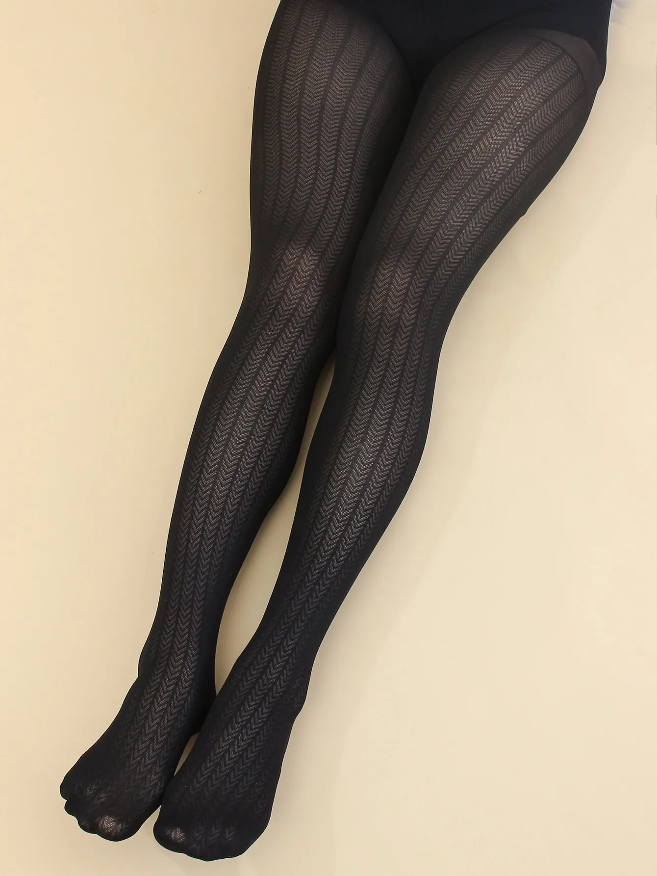 All Over Print Tights  - Black
