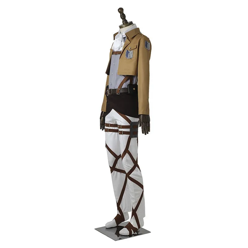 Anime Attack on Titan Levi Ackerman Survey Corps Uniform Set Cosplay Costumes