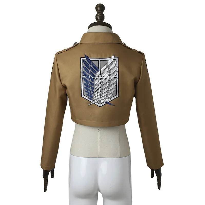 Anime Attack on Titan Levi Ackerman Survey Corps Uniform Set Cosplay Costumes