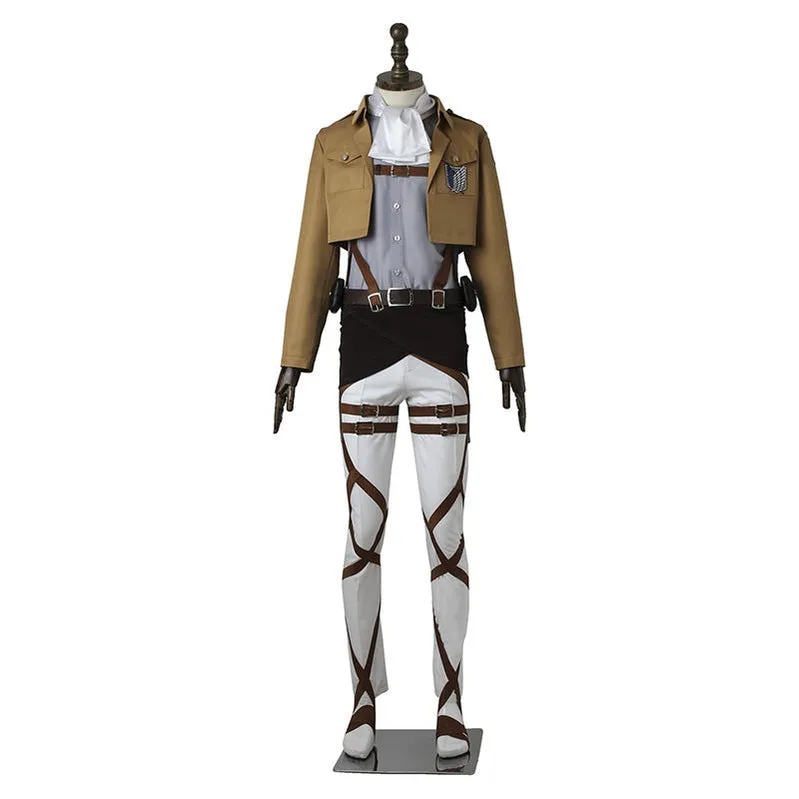 Anime Attack on Titan Levi Ackerman Survey Corps Uniform Set Cosplay Costumes
