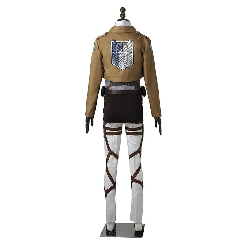 Anime Attack on Titan Levi Ackerman Survey Corps Uniform Set Cosplay Costumes