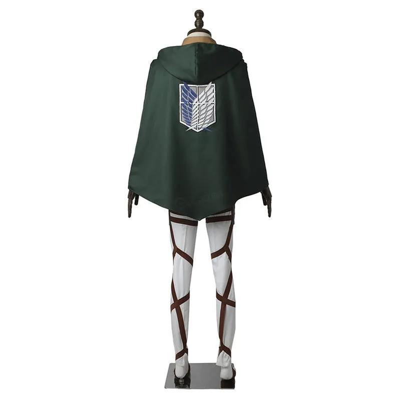 Anime Attack on Titan Levi Ackerman Survey Corps Uniform Set Cosplay Costumes