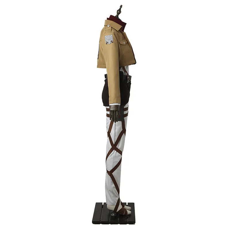 Anime Attack on Titan Mikasa Ackerman Training Corps Uniform Set Cosplay Costumes