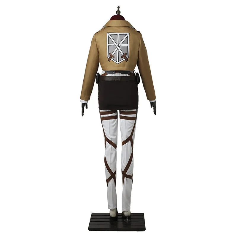 Anime Attack on Titan Mikasa Ackerman Training Corps Uniform Set Cosplay Costumes