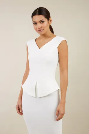 Azalea Peplum Sleeveless Dress