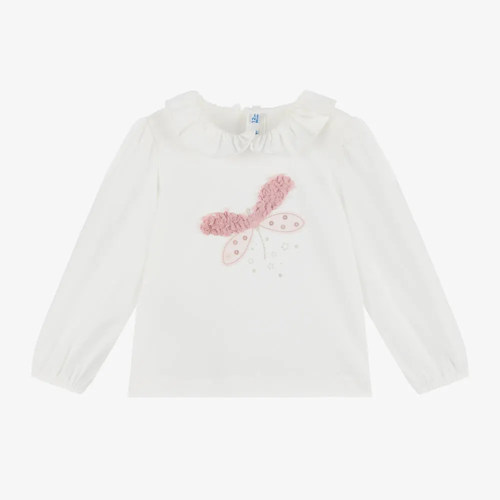 Baby Girls Pink Dragonfly Top