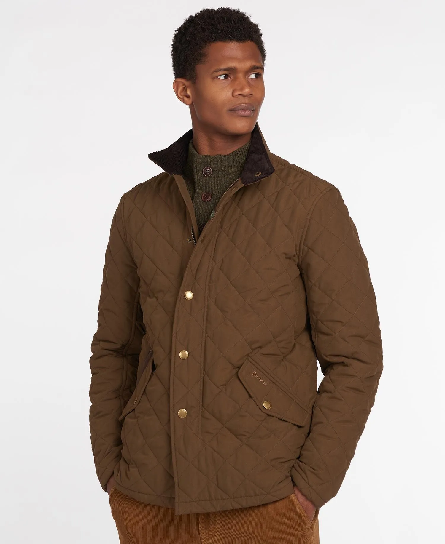 BARBOUR SHOVELER QUILTED JACKET - DRK SAND