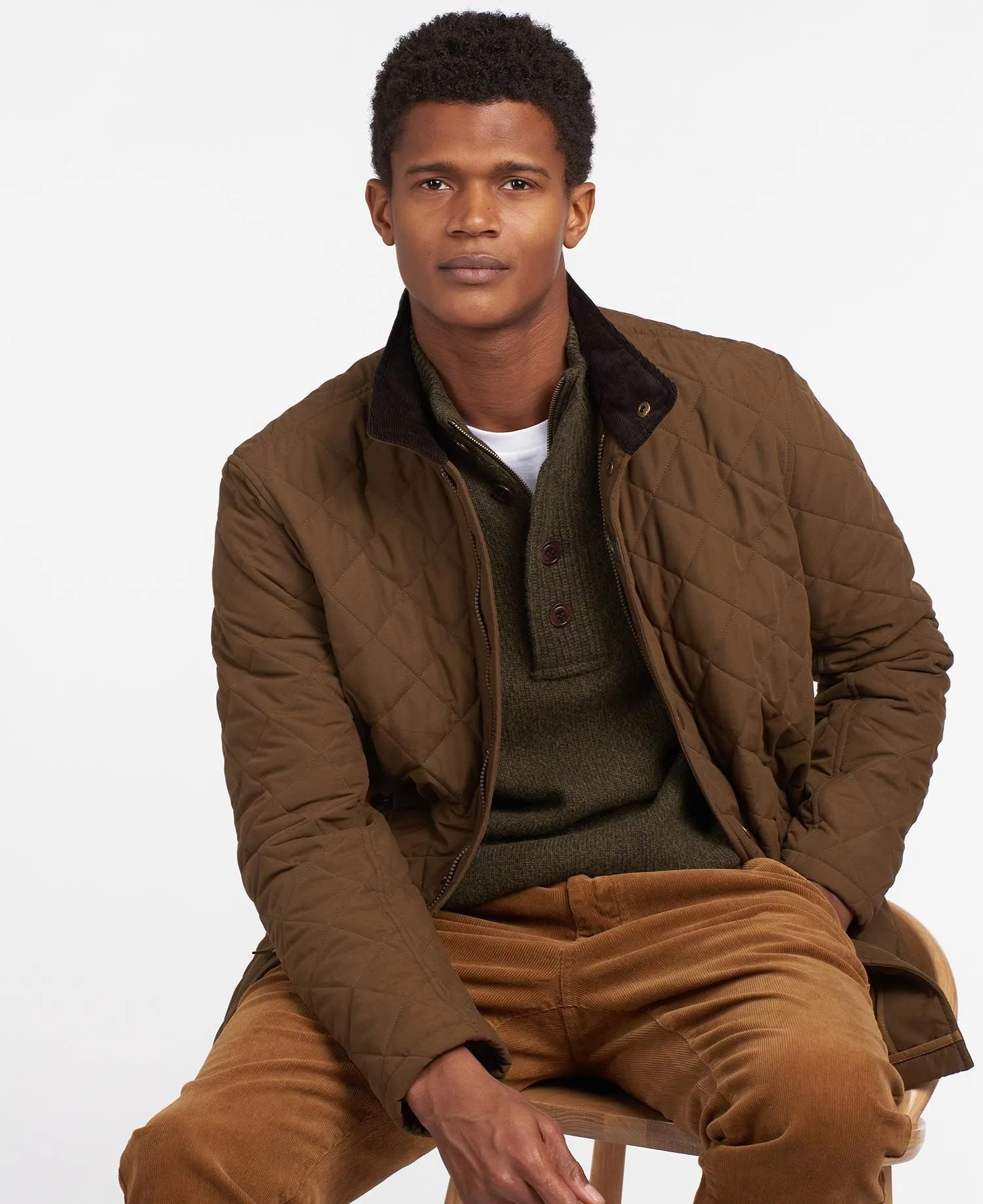 BARBOUR SHOVELER QUILTED JACKET - DRK SAND
