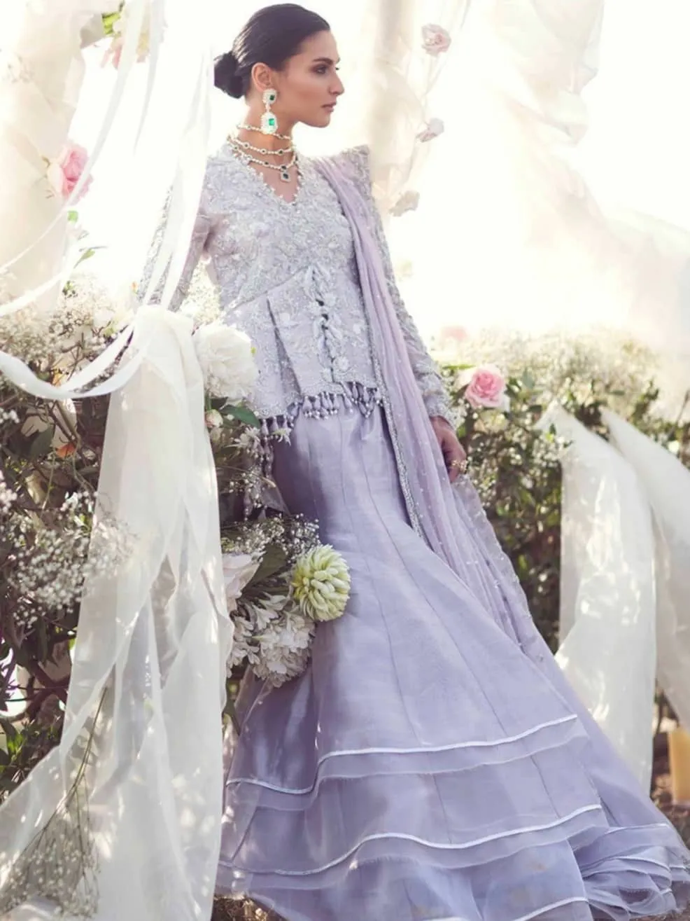 Beautiful Eye catching Indian Lavender lehenga #B2029