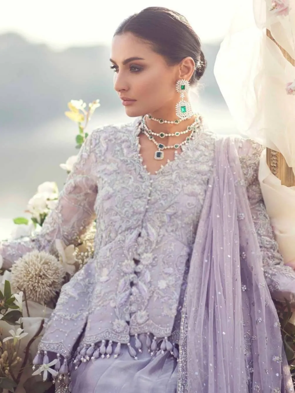 Beautiful Eye catching Indian Lavender lehenga #B2029