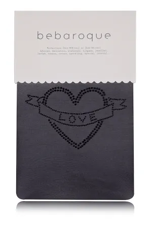BEBAROQUE VALENTINA Black Heart Tights