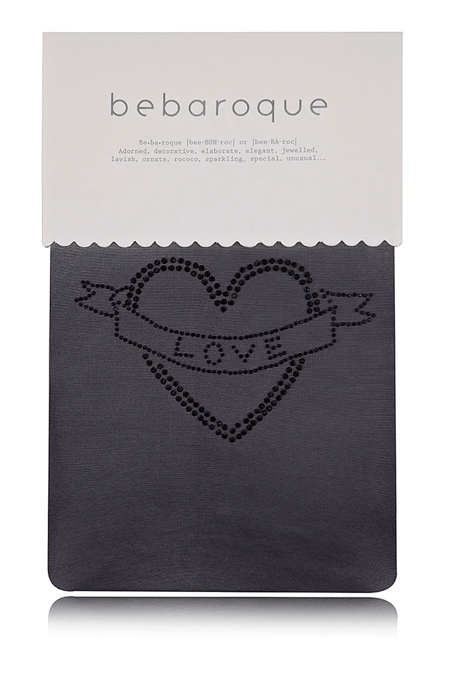 BEBAROQUE VALENTINA Black Heart Tights