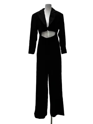 Black Blazer Cut Out Jumpsuit