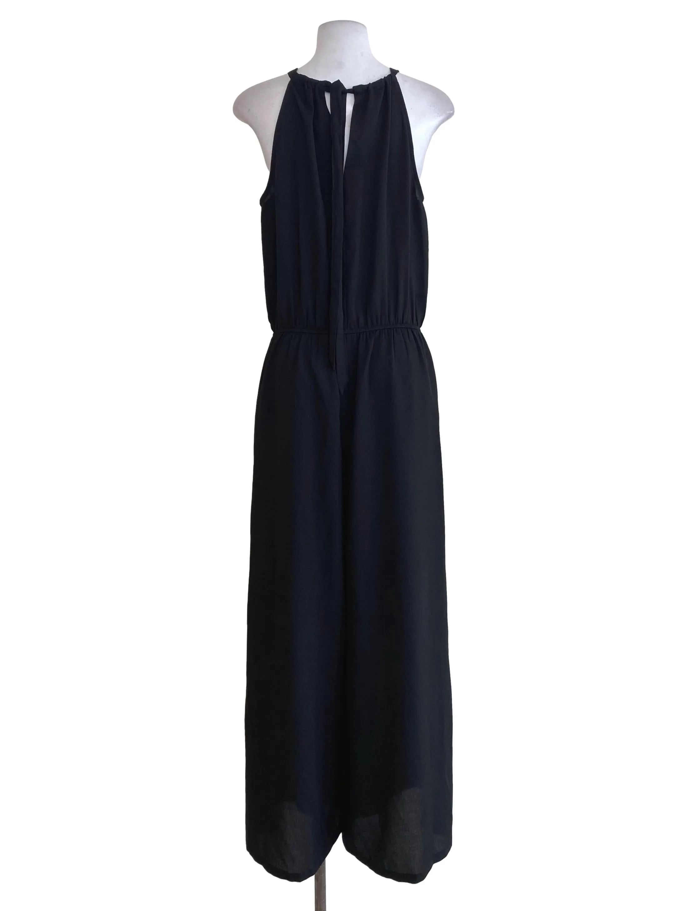 Black Textured Jumpsuits