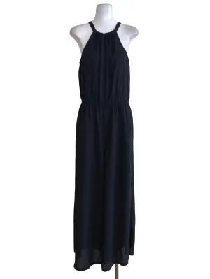 Black Textured Jumpsuits