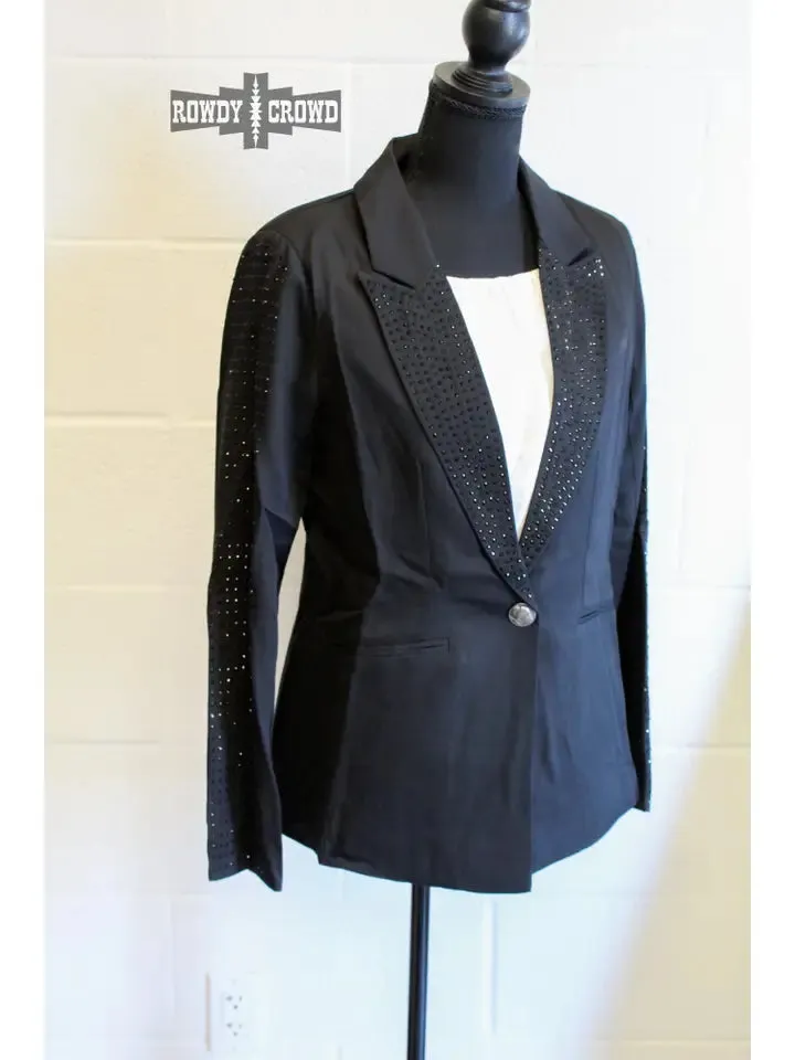 Blazing Saddle Black Studded Blazer