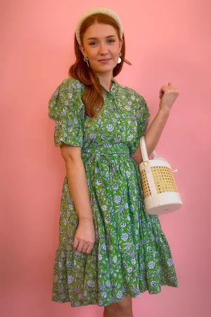 Bohemian Gemme Blair Mini- Green & Blue Floral