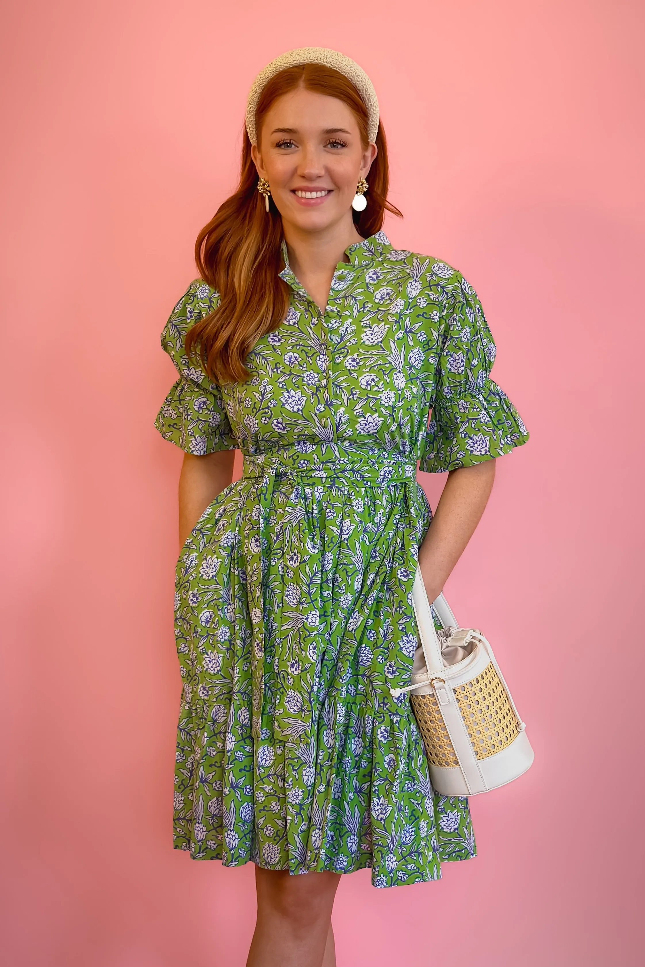 Bohemian Gemme Blair Mini- Green & Blue Floral