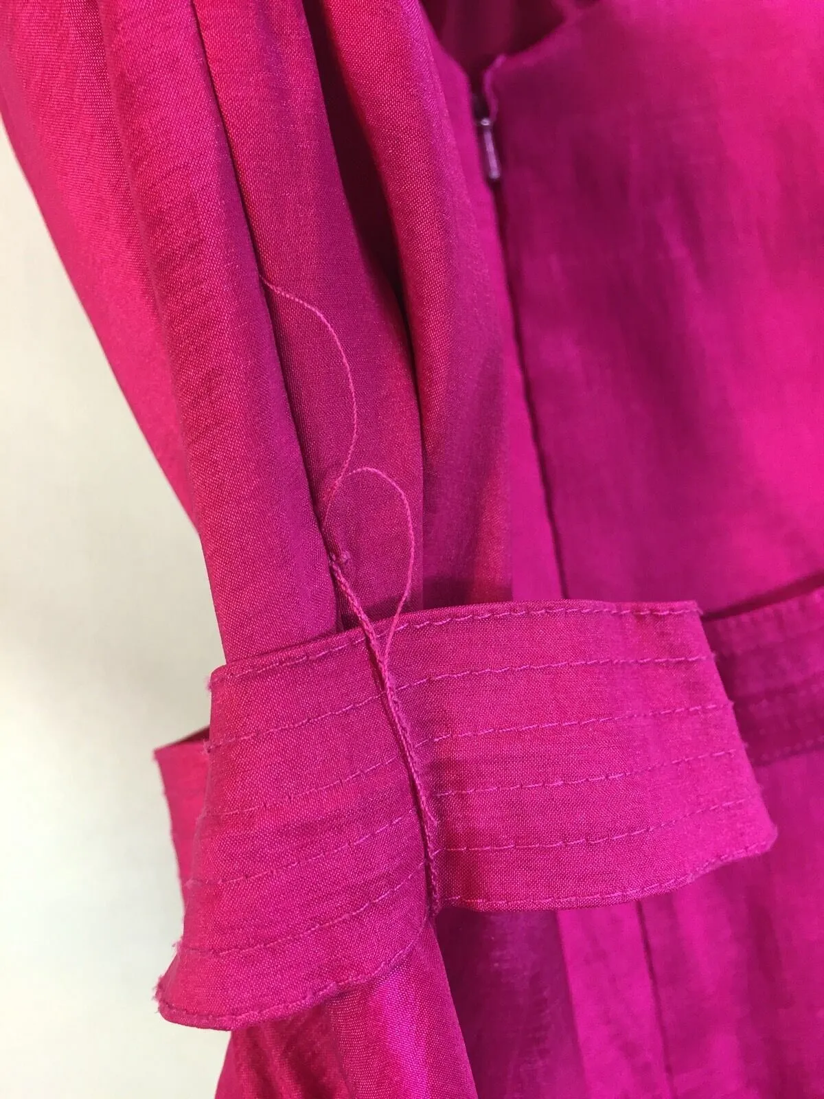 Cache Sz 10 Hot Pink Bow Peplum Mini Dress Strapless Evening Club