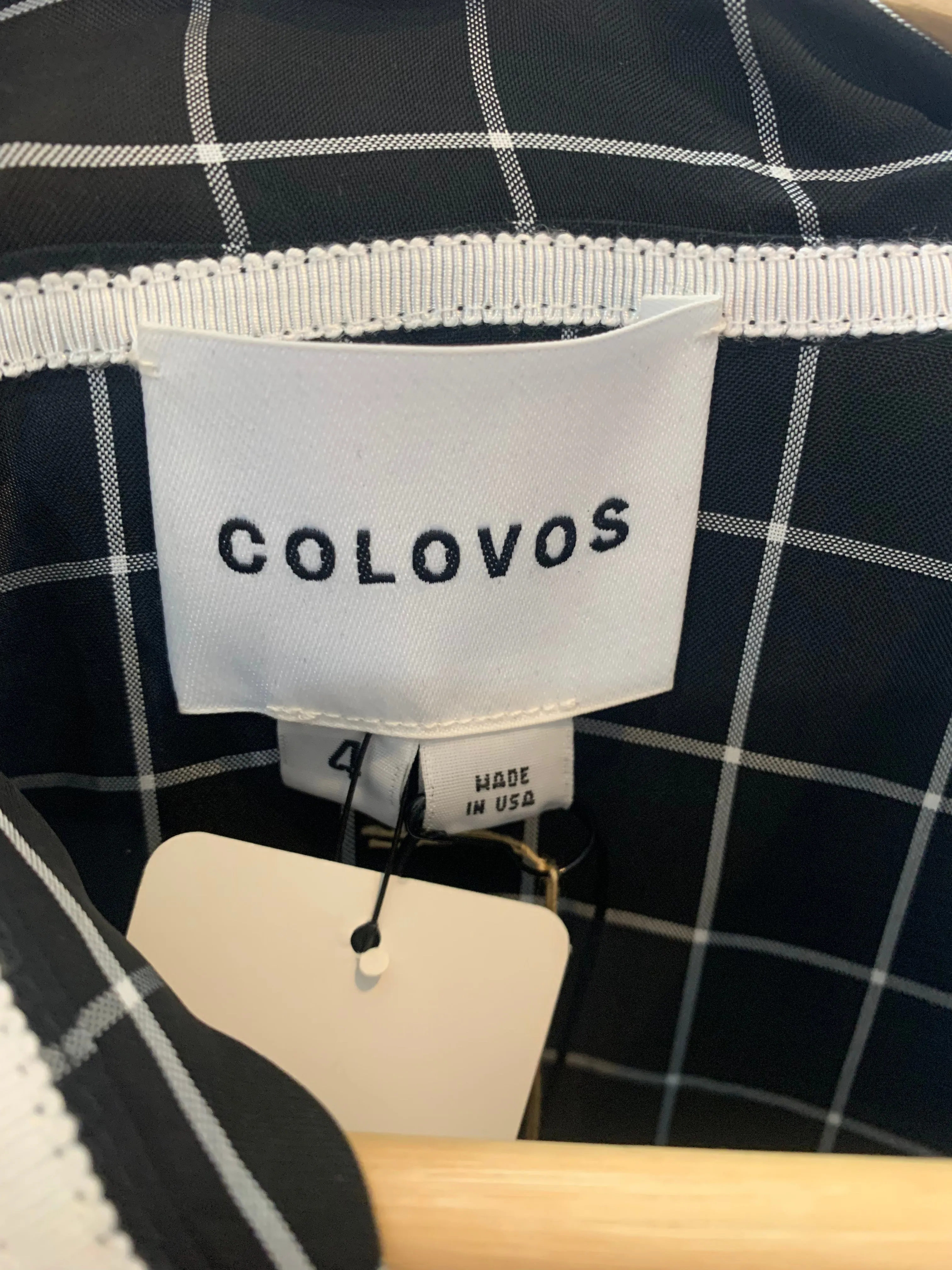 Colovos Asymmetrical Checkered Dress