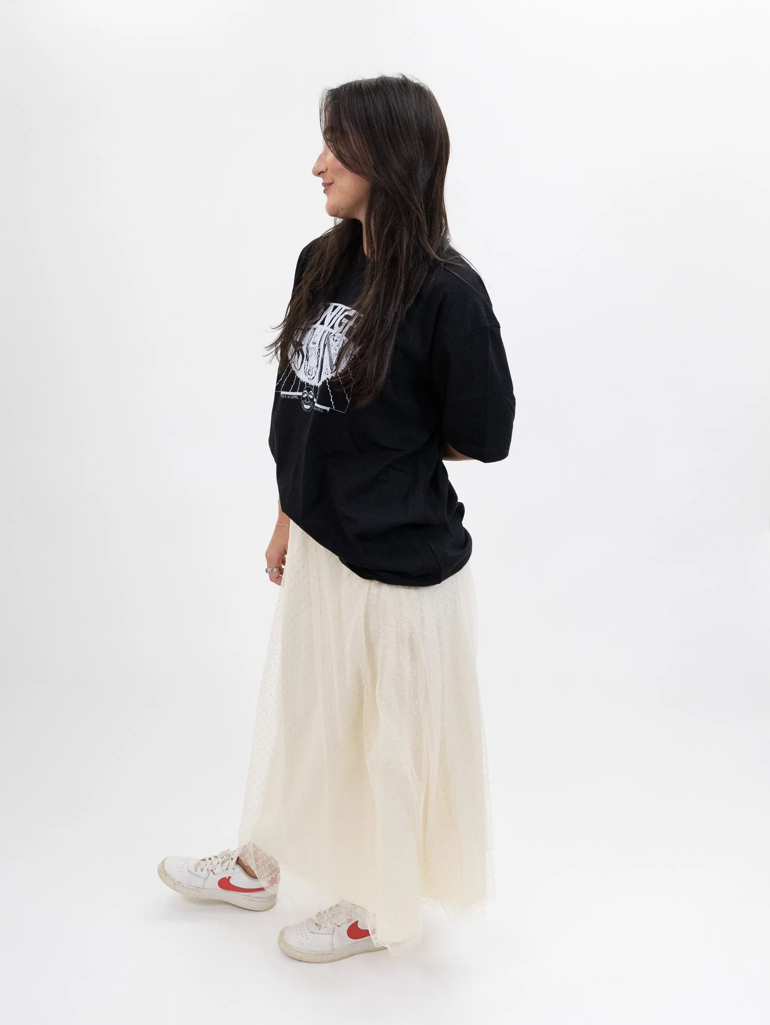 Compania Fantastica White tulle midi skirt