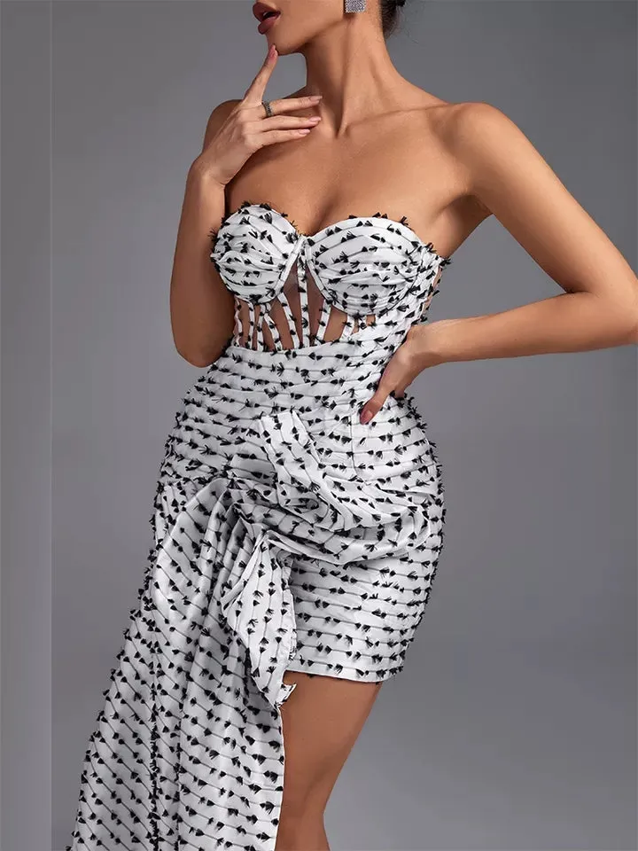 Cookies & Cream Asymmetrical Dress