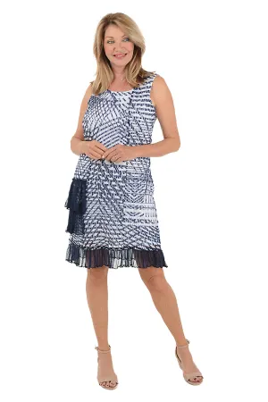 Criss Cross Lace Overlay Asymmetrical Dress