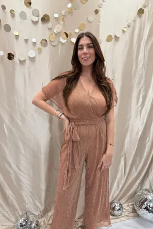 dancing queen metallic jumpsuit