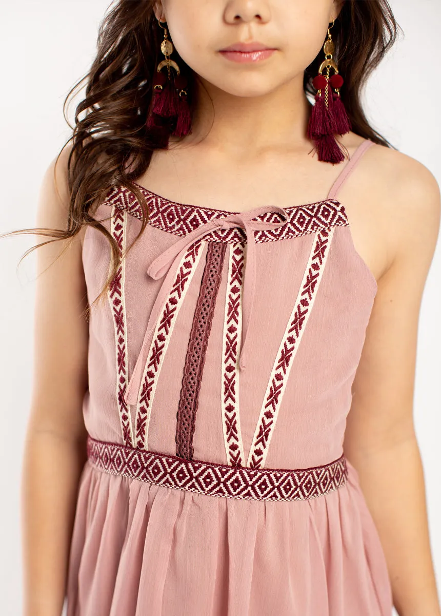Darvina Dress in Nude Pink