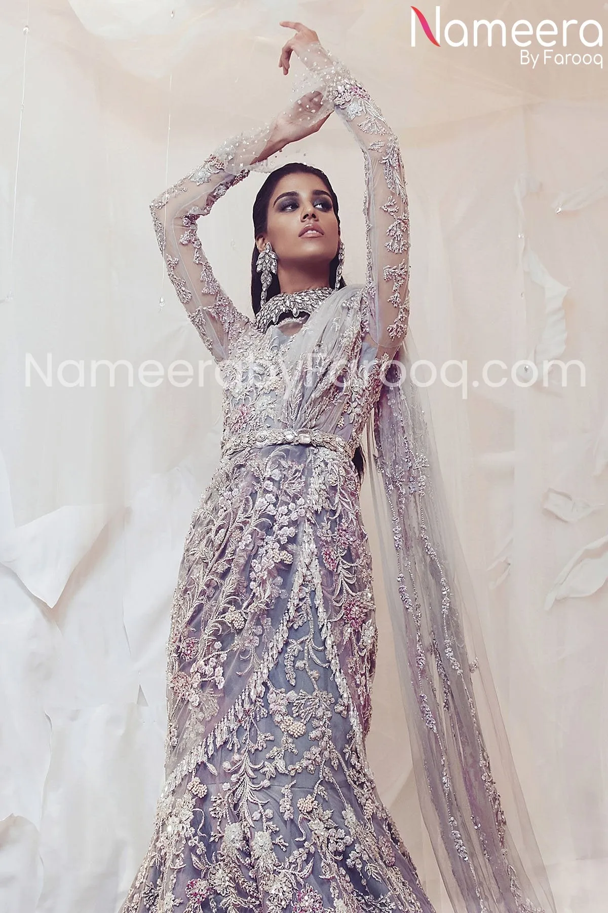 Designer Pakistani Fish Cut Lehenga for Bride #BN166
