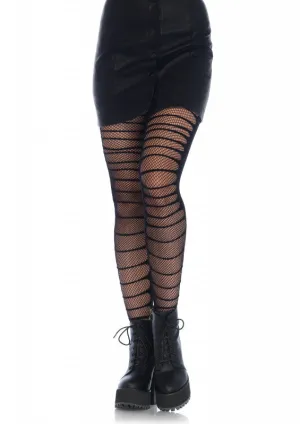 Double Layer Shredded Tights - One Size