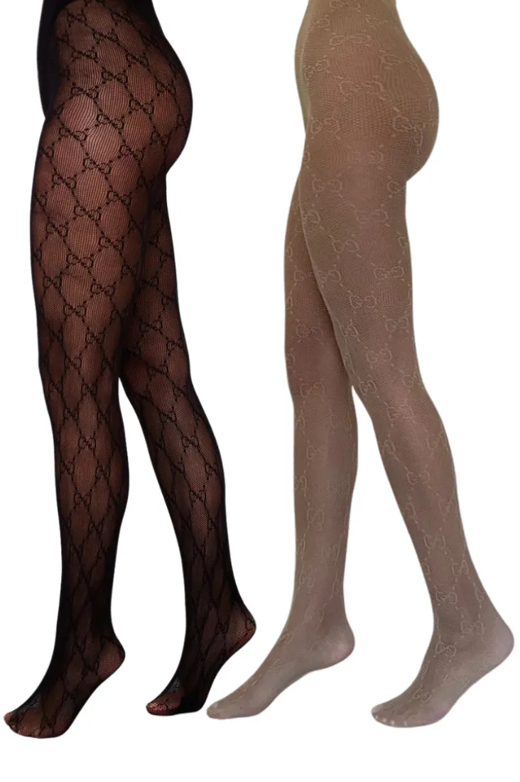Fashion Pattern Tights - Black