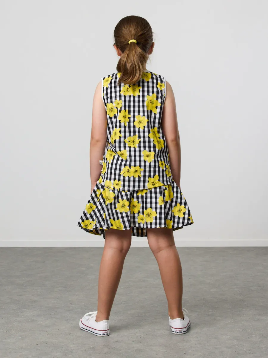Floral Gingham Skirt
