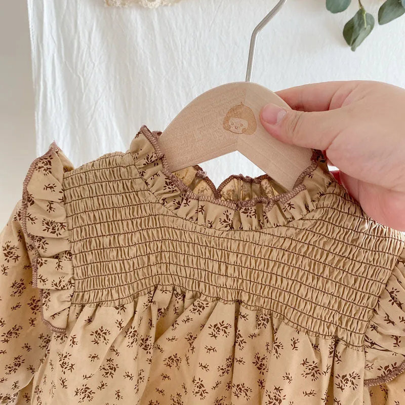Floral Ruffled Collar Blouse