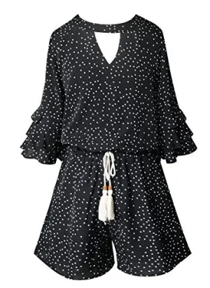 Floral Tier Ruffle Romper for Big Girls