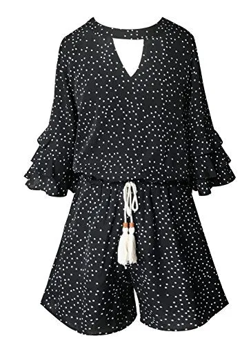 Floral Tier Ruffle Romper for Big Girls