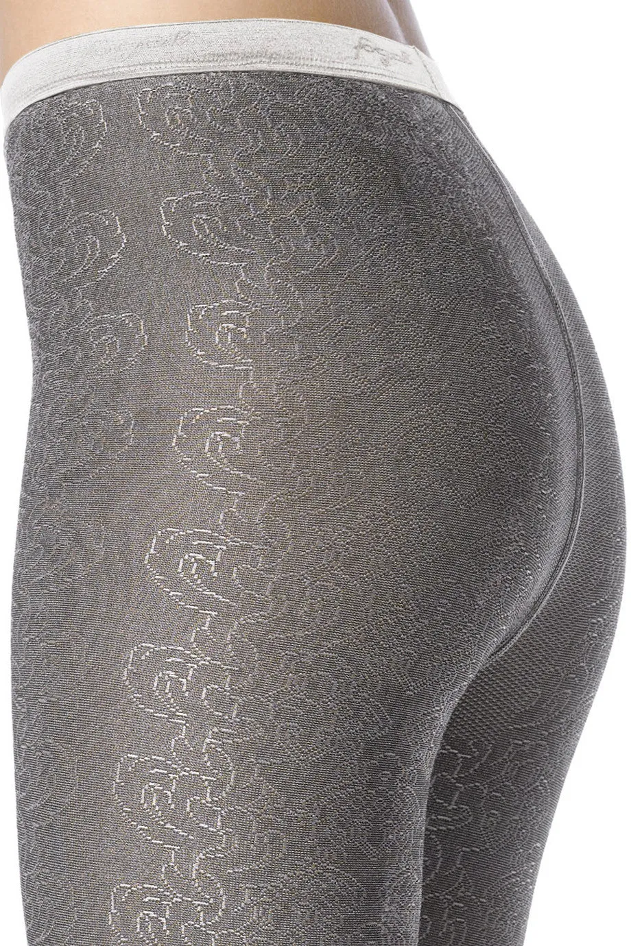 FOGAL 508 TEATRO Floral Tights 298 Noir-Silver