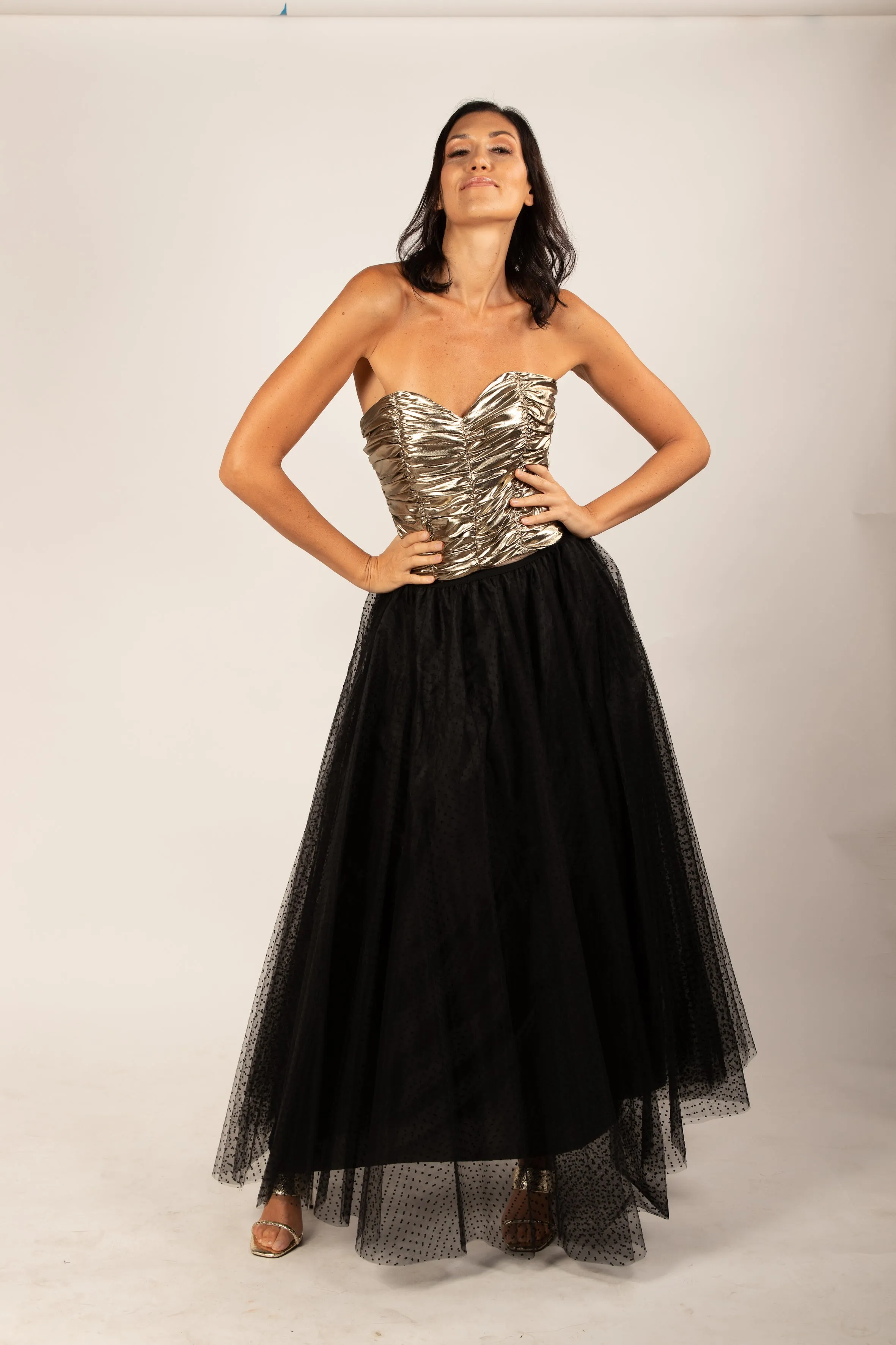 Gala Black Dotted Tulle Skirt - Limited Edition