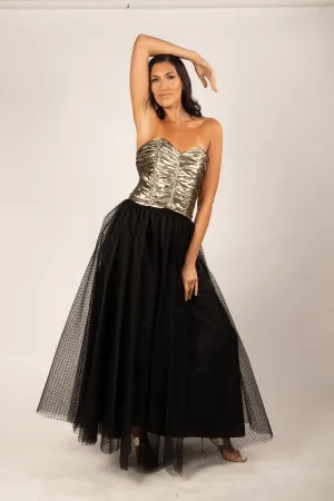 Gala Black Dotted Tulle Skirt - Limited Edition