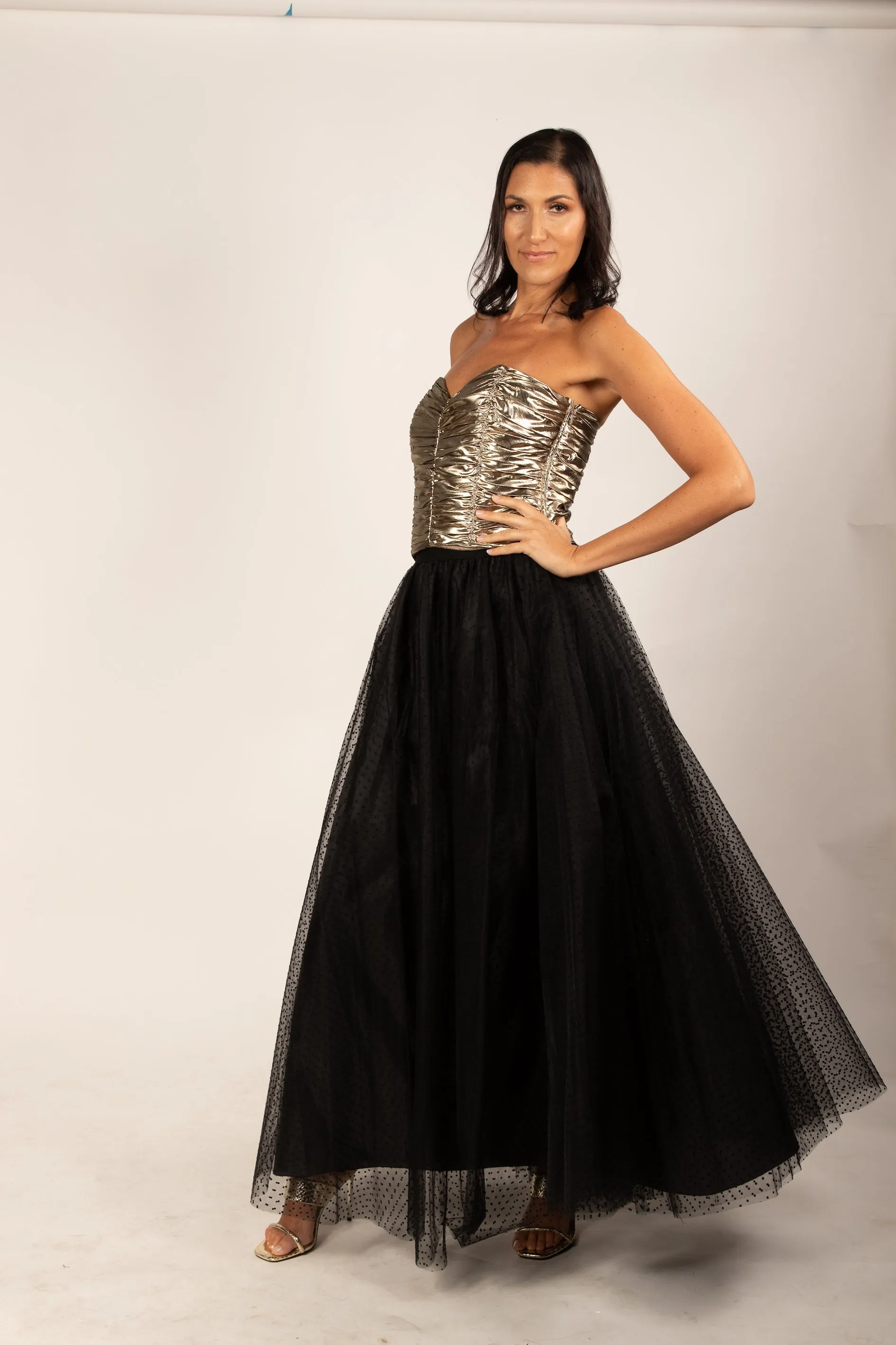 Gala Black Dotted Tulle Skirt - Limited Edition