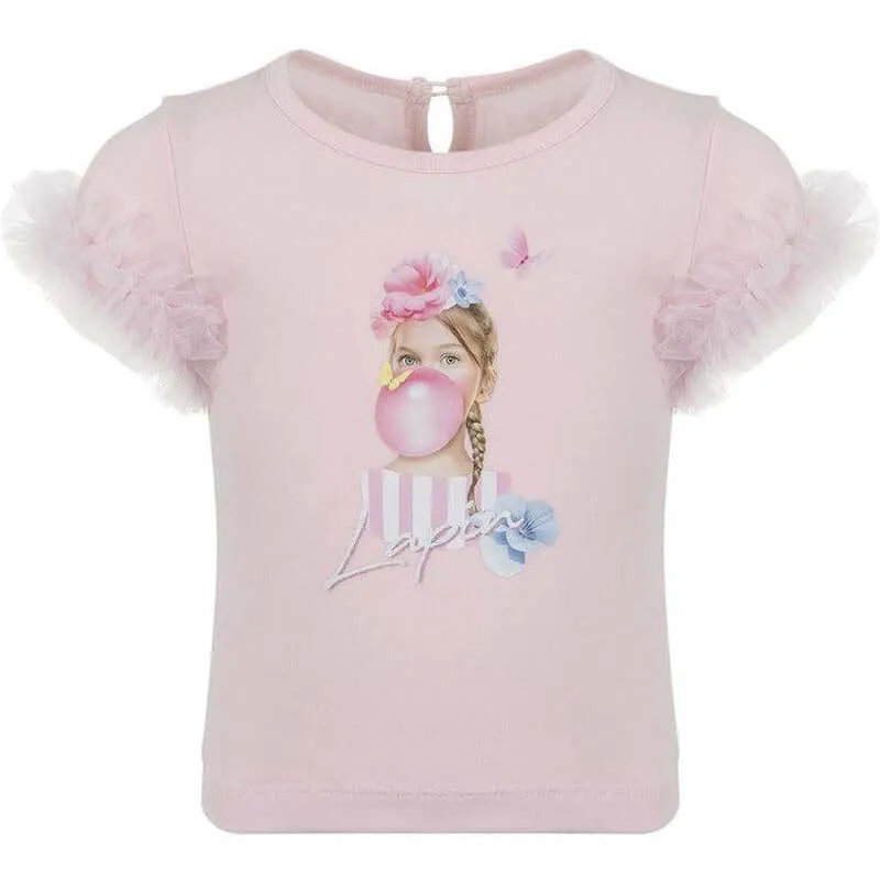 Girls Pink Tulle Skirt Set