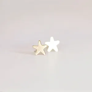 Gold Star Stud Earrings