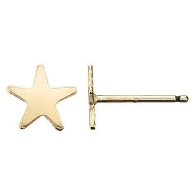 Gold Star Stud Earrings