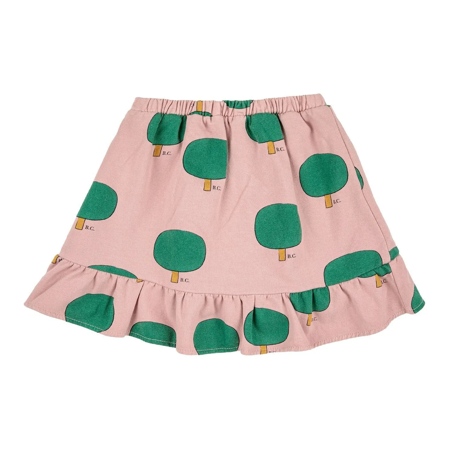 Green Tree All Over Ruffle Skirt