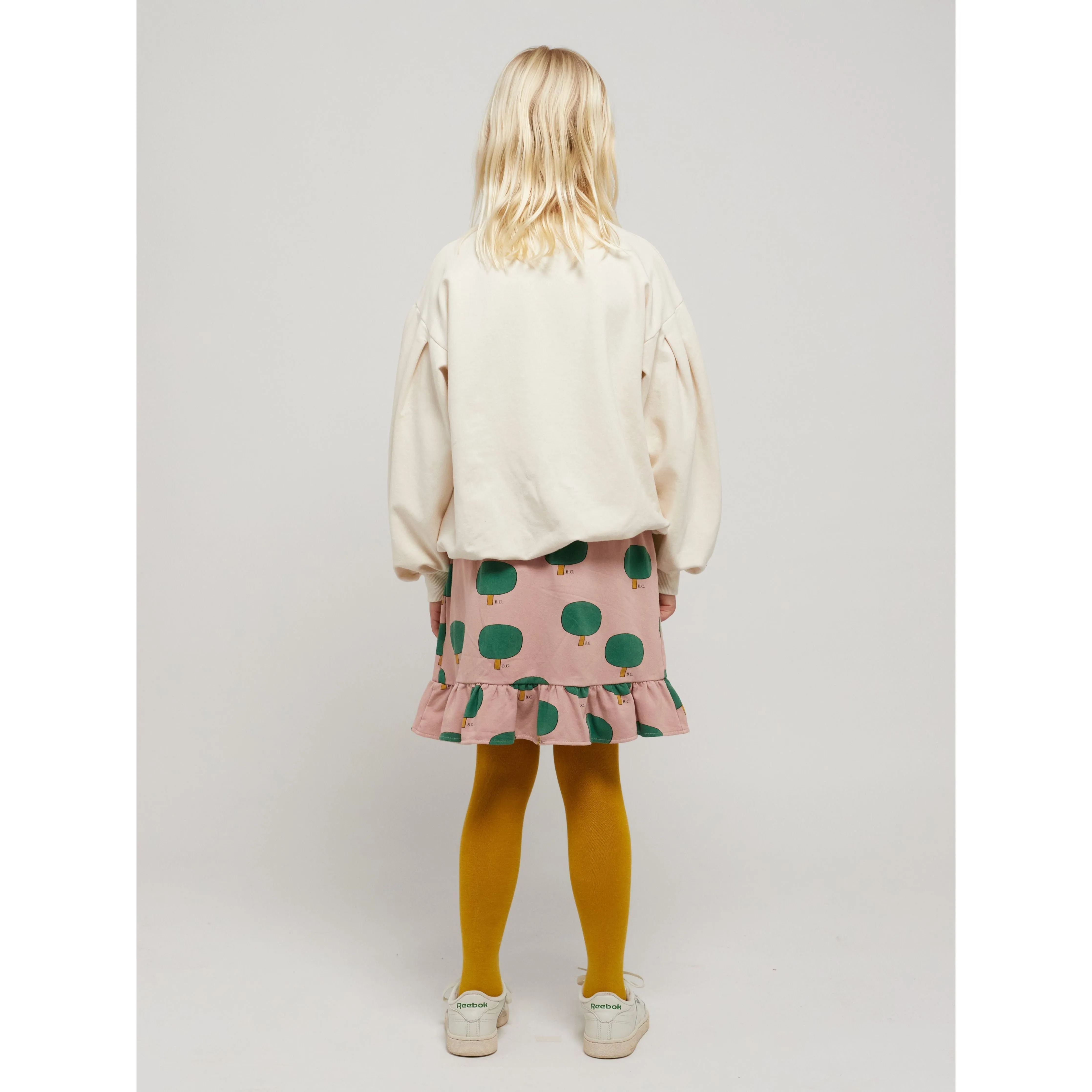 Green Tree All Over Ruffle Skirt