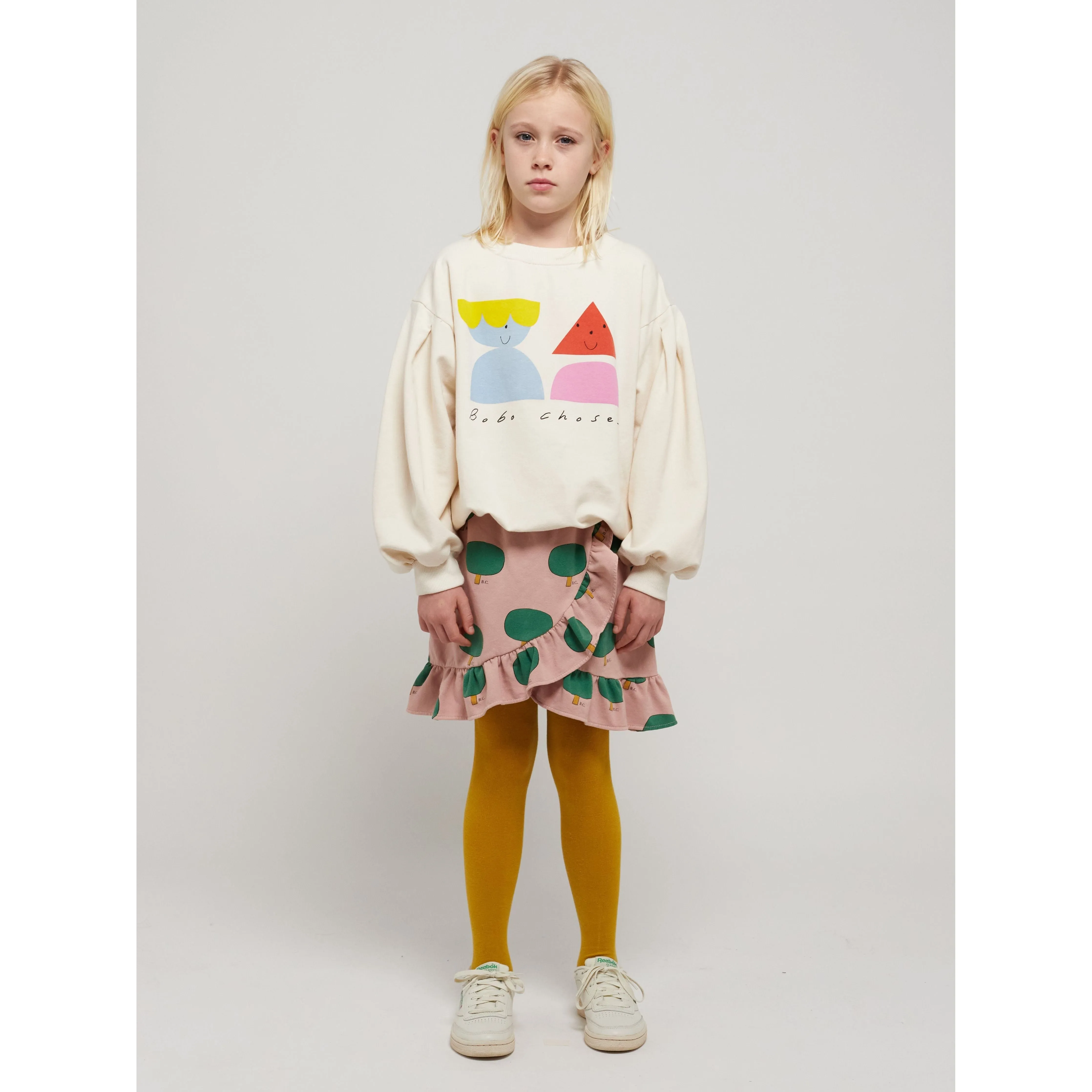 Green Tree All Over Ruffle Skirt